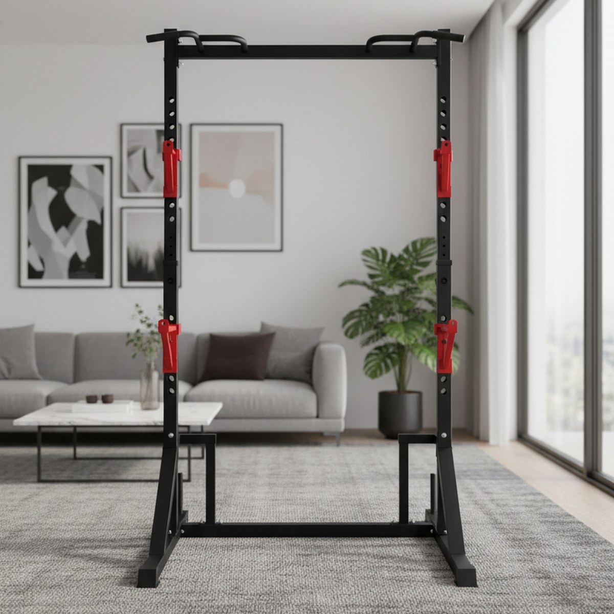 Home Gym Gym Equipment - Регулируемая силовая стойка с турником для