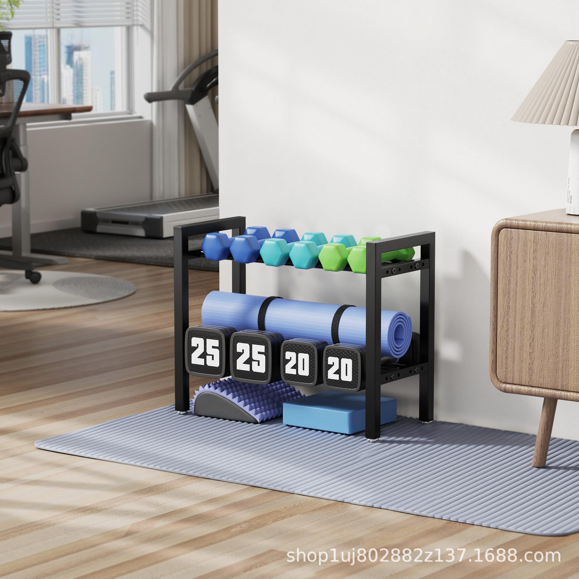 Home Gym Organization - Регулируемая металлическая стойка для гантелей, стеллаж