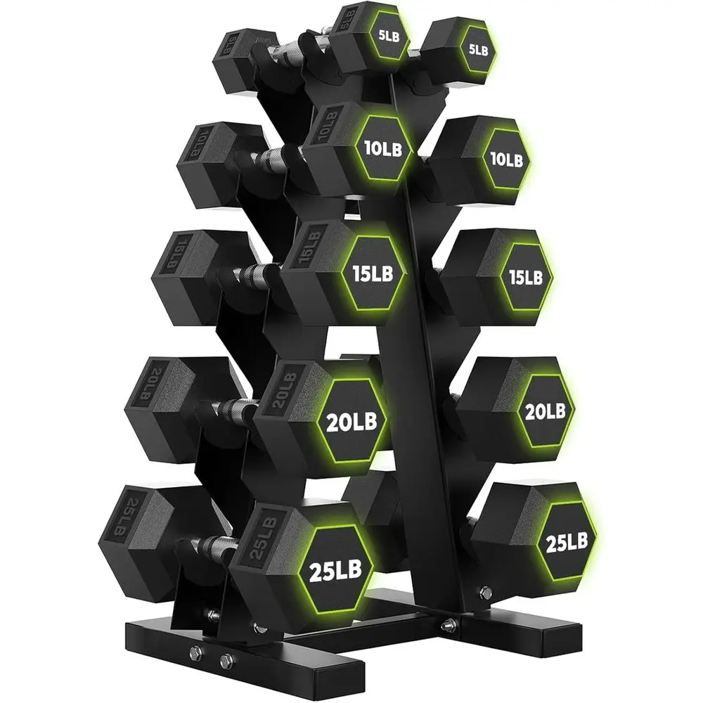Home Gym Options - Гексагональные гантели с подставкой A-E, варианты