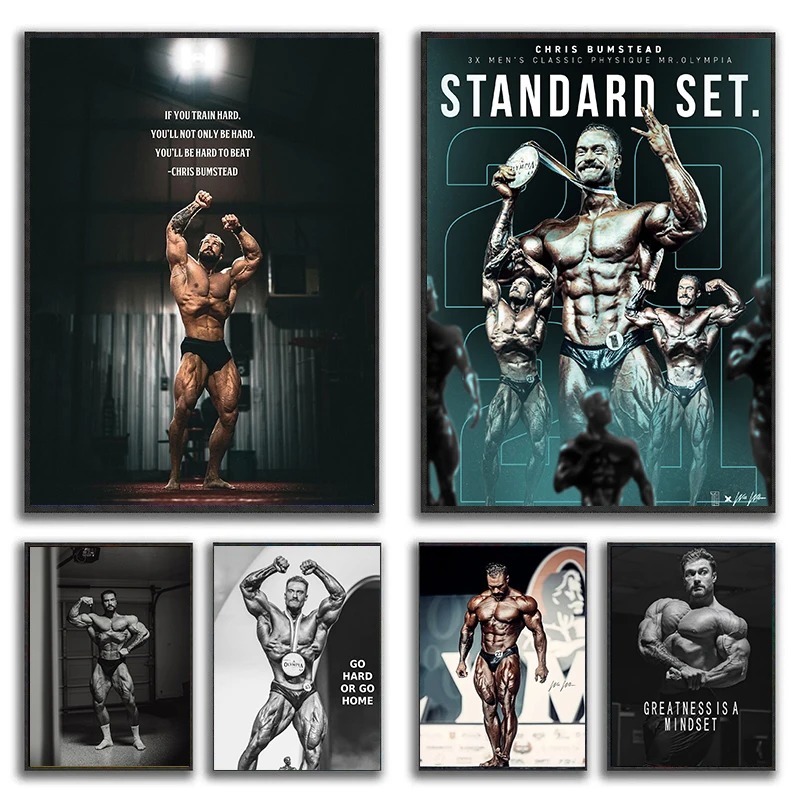 Home Gym Quotes - Картина на холсте «Человек мышц»
