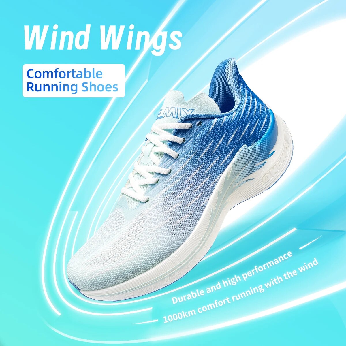 Speed Parachute Sprint - Onemix 2024, новые дышащие кроссовки для