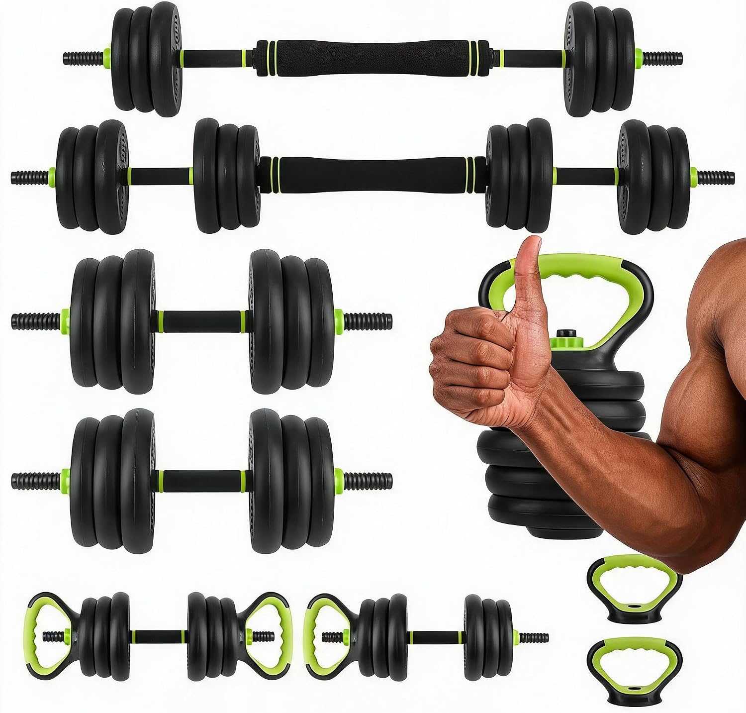 Home Gym Options - Набор регулируемых гантелей 4 в 1,