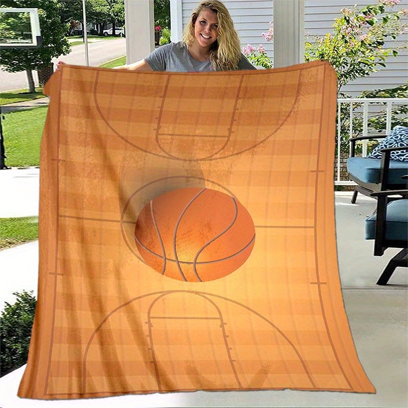 Home Gym And Basketball Court - Баскетбольный корт, спортивная тема, фланелевое одеяло,