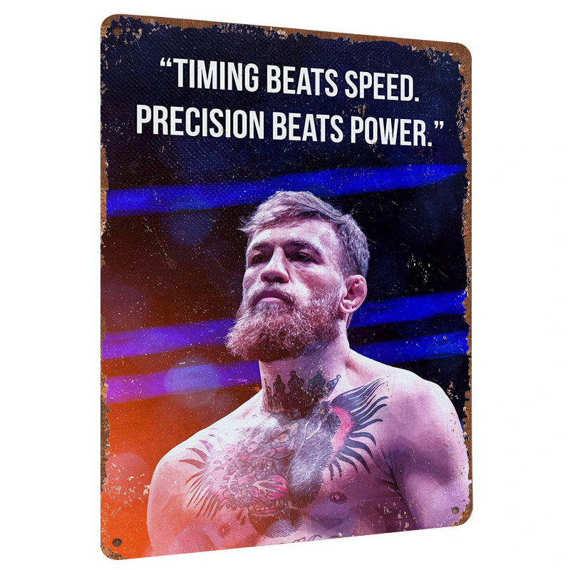 Home Gym Quotes - Мотивационная цитата Конор МакГрегор, металлическая настенная