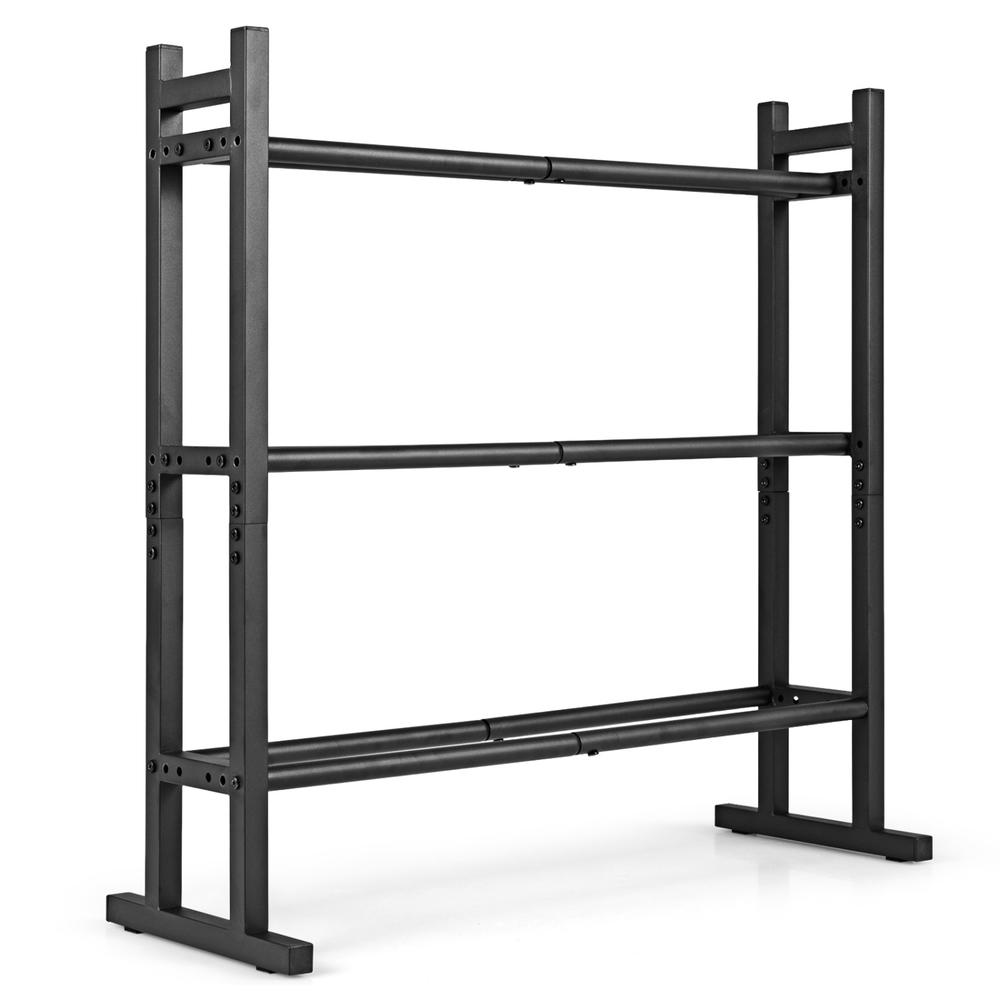 Home Gym Gym Equipment - Усиленная 3-ярусная стойка для гантелей, стальная