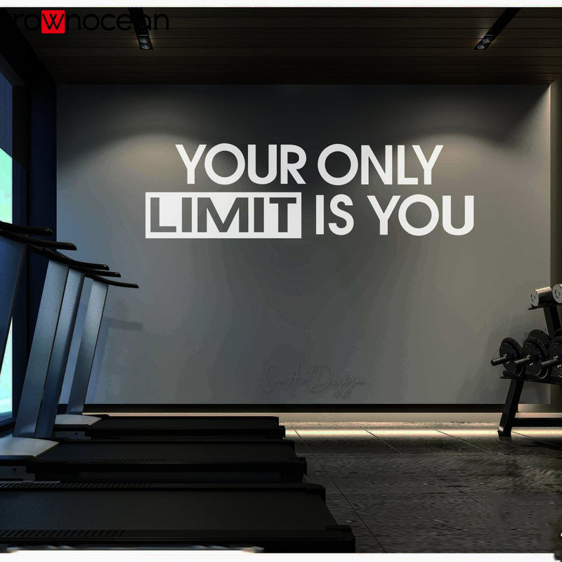 Home Gym Quotes - Наклейка на стену Your only limit