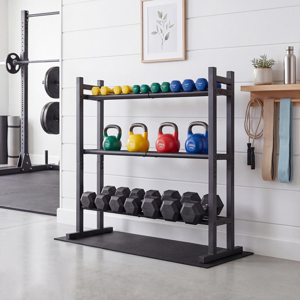 Усиленная 3-ярусная стойка для – обзор и цена Home Gym Gym Equipment