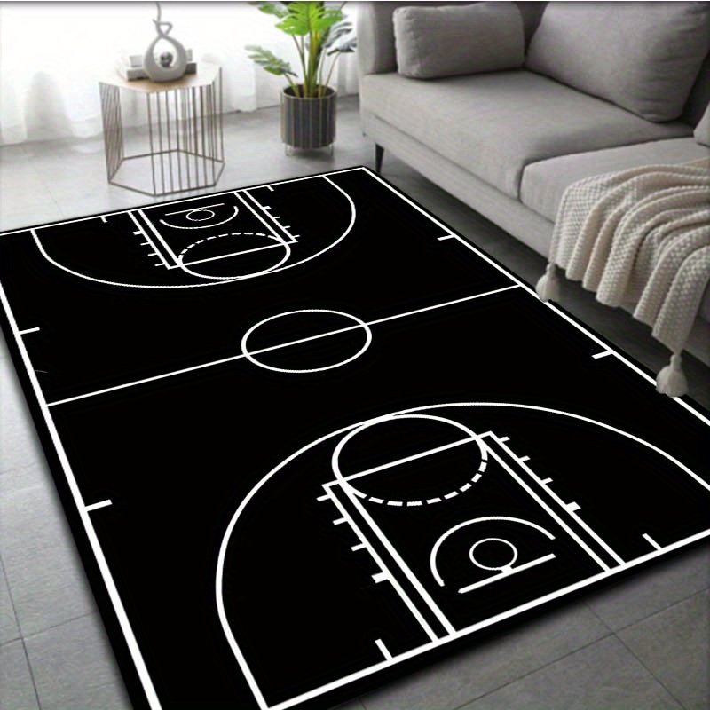 Черно-белый нескользящий коври – обзор и цена Home Gym And Basketball Court