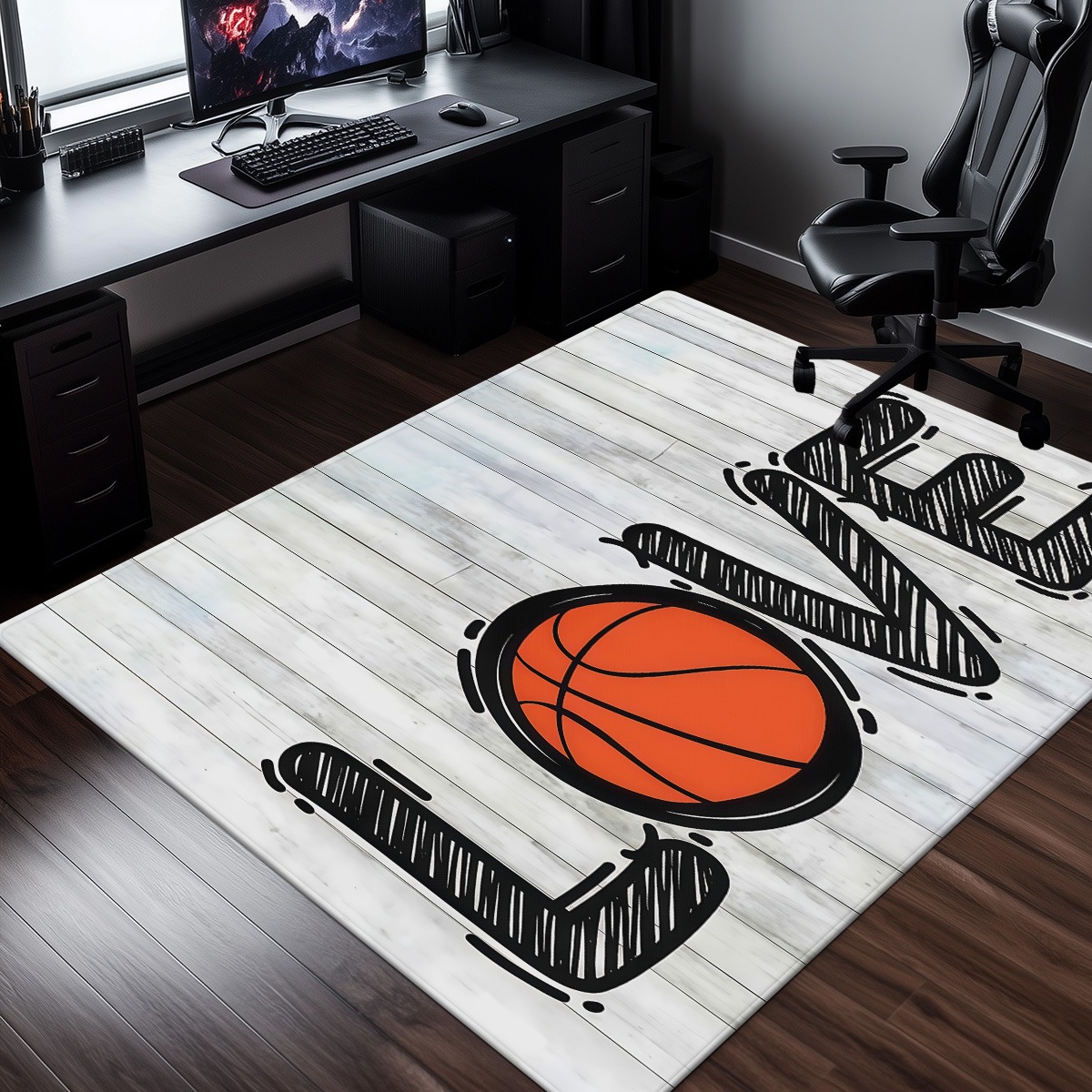 Баскетбольный ковер с текстуро – обзор и цена Home Gym And Basketball Court
