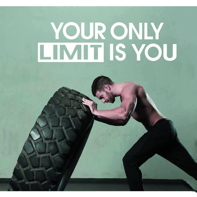 Наклейка на стену Your only li – обзор и цена Home Gym Quotes